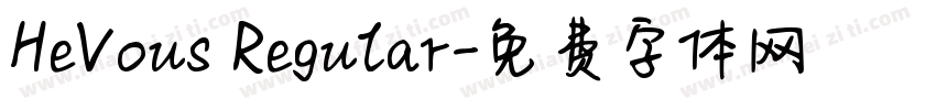 HeVous Regular字体转换
